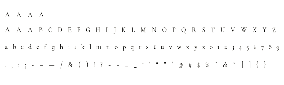 Marine Bach Display alphabet specimen